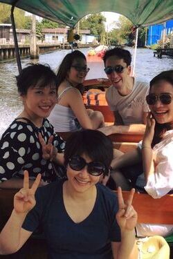 Thuy with her friends